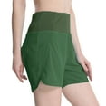 thumbnail image 2 of FEDTOSING Women Athletic Shorts Elastic Running Shorts Quick Dry Gym Green Workout Shorts Liner 4",up to Size 2XL, 2 of 5