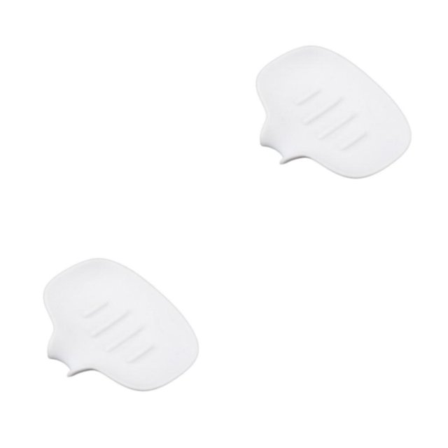 Cateissary Ducha de jabonera de PP con construcción duradera Platos de ducha de succión Platos de baño para - Limpiar para jabón de ducha Blanco 1 2Conjunto