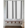 thumbnail image 6 of Bedroom Curtains 63 Inches length, Black White Stripe, Window Treatment Curtain Drapes, Abstract Geometric Rod Pocket Curtain Panels for Living Room Kitchen, 42"x63", 2 Panels, 6 of 7