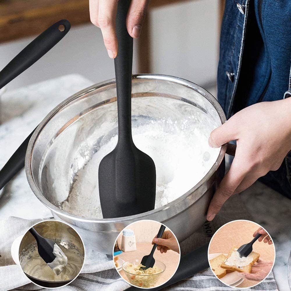Tyethy Silicone Spatula Set of 6, Nonstick Spatula Rubber Heat Resistant Spatula Kitchen Utensil Set for Cooking Baking Mixing, BPA-Free, Dishwasher Safe