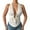 White, variant on Women Halter Camisole Trendy Deep V Neck Cami Shirts Backless Sleeveless Tie Back Tops Tees White M