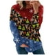 thumbnail image 1 of Sudaderas de cuello redondo de Navidad de manga larga para mujer, suéter holgado informal, blusa con estampado de Papá Noel y gato bonito Fridja FKASFK209, 1 of 6