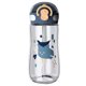 thumbnail image 1 of Kids Drinking Straw Bottle Tritan Portable Leak Proof Straw Water Bottle for Children Deep Blue 350ml, 1 of 4