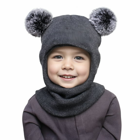 TELOLY Turkey Hat For Baby Baby Hats 12-18 Months Toddler Beanie Baby Boys Girls Beanies Kids Winter Hats Children Knit Warm Caps Dark Gray 36-54cm/14.17-21.26''