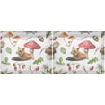 thumbnail image 3 of Coolnut Mushroom Kitchen Curtains 2 Panels, UV Protected Tier Curtains Half Window Curtains for Guest Room Bathroom Sink Laundry Room Basement,36"x 27", 3 of 6