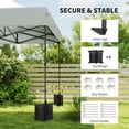 thumbnail image 5 of Outsunny 10 x 20 ft Pop Up Canopy Tent, Heavy Duty UPF50+ Outdoor Portable Instant Canopy Shelter with Wheeled Carry Bag, Sandbags, White, 5 of 9