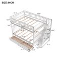 thumbnail image 7 of Bunk Beds Full Over Full with 2 Drawers Solid Wood Full Bunk Beds with Drawers and Stairway Full Length Guardrail, No Box Spring Needed, 7 of 7