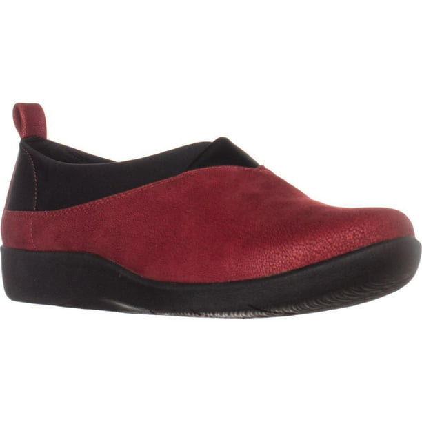 Clarks Womens Clarks Sillian Greer SlipOn Comfort Shoes, Cherry