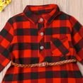 thumbnail image 5 of Toddler Baby Boys Girls Flannel Long Sleeve Red Plaid Shirt Tops Spring Winter Coat for Kids Christmas Clothes Outfits, 5 of 7