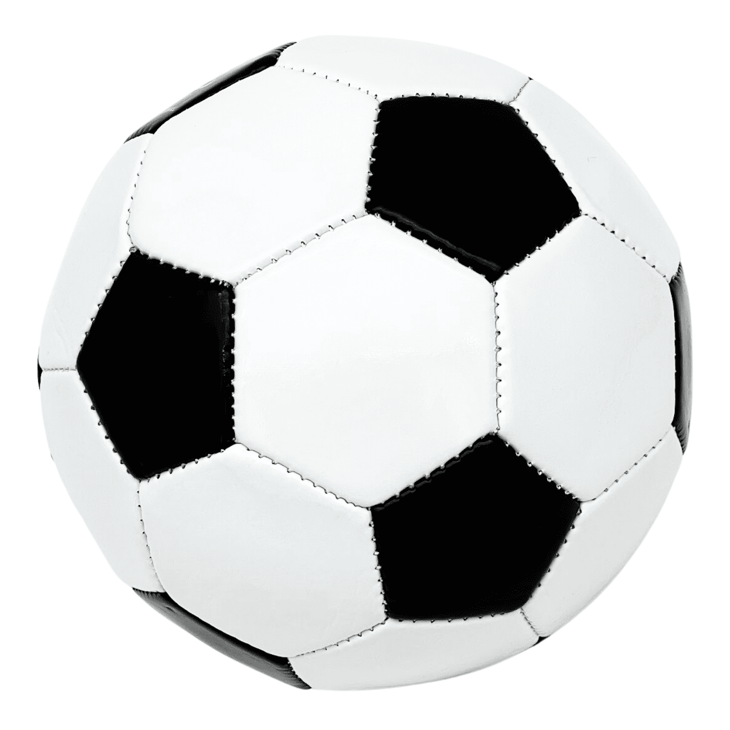 Mini Soccer Ball, Rubber, 5.6” Diameter, Black and White