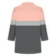 thumbnail image 2 of Camiseta de Solapa de Cuello en V de la Manga Superior de 3/4 de las Mujeres, Uso Diario Cómodo Casual, 2 of 4