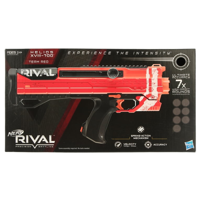 Nerf Helios XVIII-700 Rival Blaster, Red Bolt-Action, 7-Round