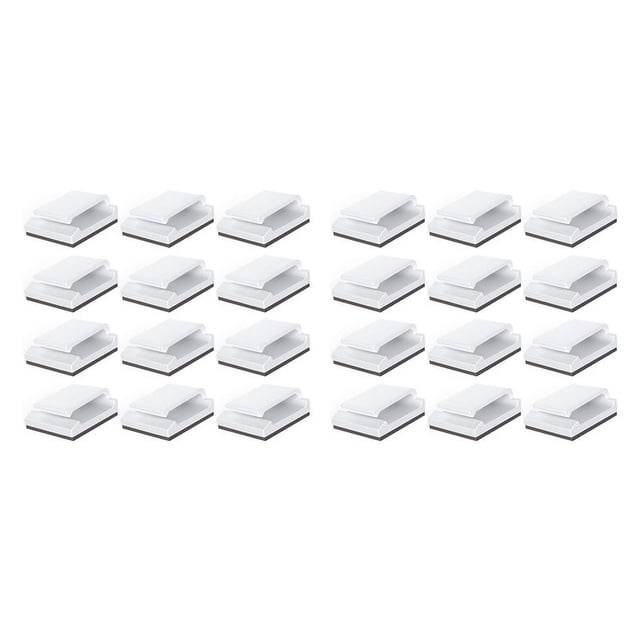 Clips de Cable Adhesivo, 200 Piezas Clips de Cable Cable de Gestión de Cables Abrazaderas Soporte de Cable