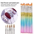thumbnail image 2 of OUSITAID 5Pcs/8Pcs Nail Brushes Multifunctional Electroplated Rod Soft Bristle Anti-slip Comfortable Grip Nails Beauty Gradient Color Nail Art Pens Builder Tools for Salon, 2 of 10