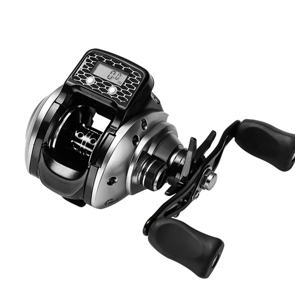 fishing reel with digital display 6 3 1 16 1 ball bearing low profile line counter pesca reel fishing tool accessories walmart com
