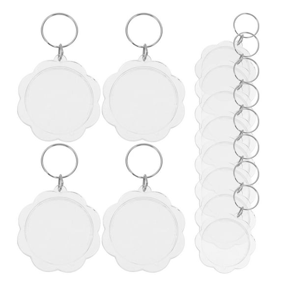 Minkissy 100pcs Acrylic Keychain Picture Frame Memory Display Charms for Decorations and to Friends