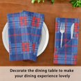 thumbnail image 3 of Iauyy Satin Napkins Set of 6- Red Blue Checkered Plaid DIY Printing Decoration Cloth Napkin- Easy Care for Home/Party, 3 of 8