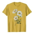 thumbnail image 6 of GEWSEY Women's Short Sleeve Crew Neck Sunflower Graphic Printed Summer Tee Vintage T Shirt Cotton Tops Novelty Cool Shirt (Yellow, 3XL), 6 of 6