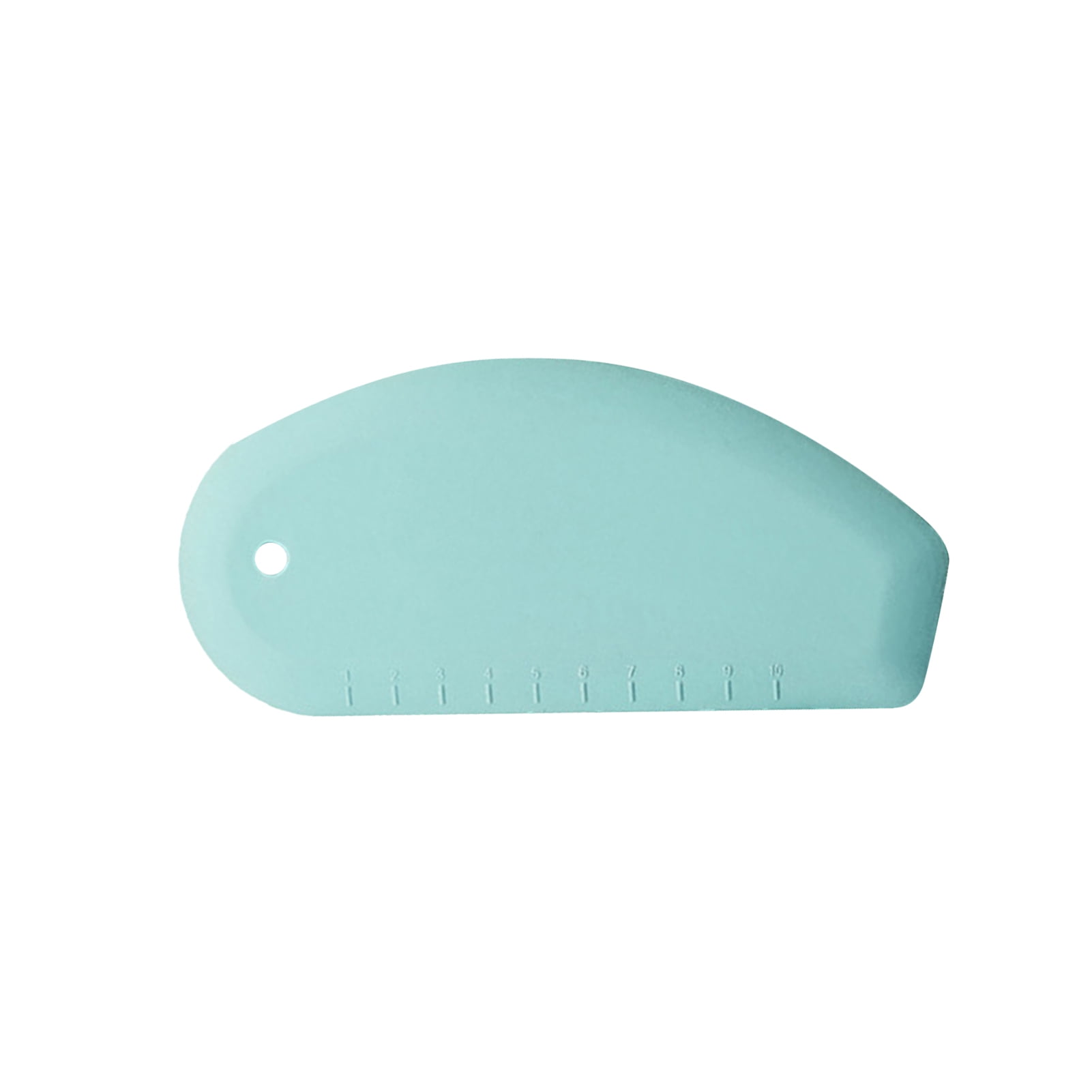 Farfi Round Edge Clear Scale Cream Scraper Silicone Ergonomic Multi-use  Dough Cutter for Kitchen (Green)