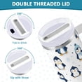 thumbnail image 5 of 30 oz Tumbler With Handle Stainless Steel Insulated Tumbler With Lid for Car Cup Holder Various Poses Penguin Patterns, 5 of 9