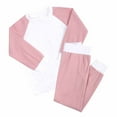 thumbnail image 2 of Odeerbi Toddler Boys Girls Cotton Pajamas Set Kids Raglan Sleeve jammies Fall Winter Round Neck 2024 Long Sleeve Top Long Pants Home Nightshirt Set Pink 3-4 Years, 2 of 9
