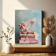 thumbnail image 6 of UXIEQU Floral Books Martini Glass Canvas Wall Art 15.75x11.81 Inches, 6 of 8