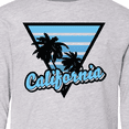 thumbnail image 4 of Inktastic California with Triangle and Palm Trees in Blue Long Sleeve Youth T-Shirt, 4 of 5
