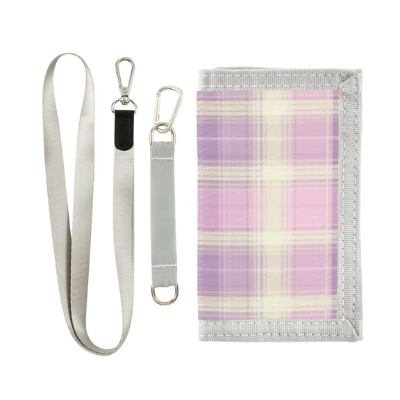 RMDQTR Cute Novelty Wallet Stylish Foldable Wallet The Perfect Gift Bright Pink Checkered Pattern