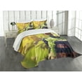 thumbnail image 3 of Ambesonne Wine Quilted Bedspread Set 3 Pcs, Agriculture Country Drink, King Size, Pale Green Black Brown, 3 of 5