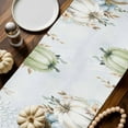thumbnail image 2 of Fall Blue Pumpkin Table Runner, Autumn Thanksgiving Kitchen Dining Table Decoration for Home Party Decor 13x90 Inches, 2 of 9
