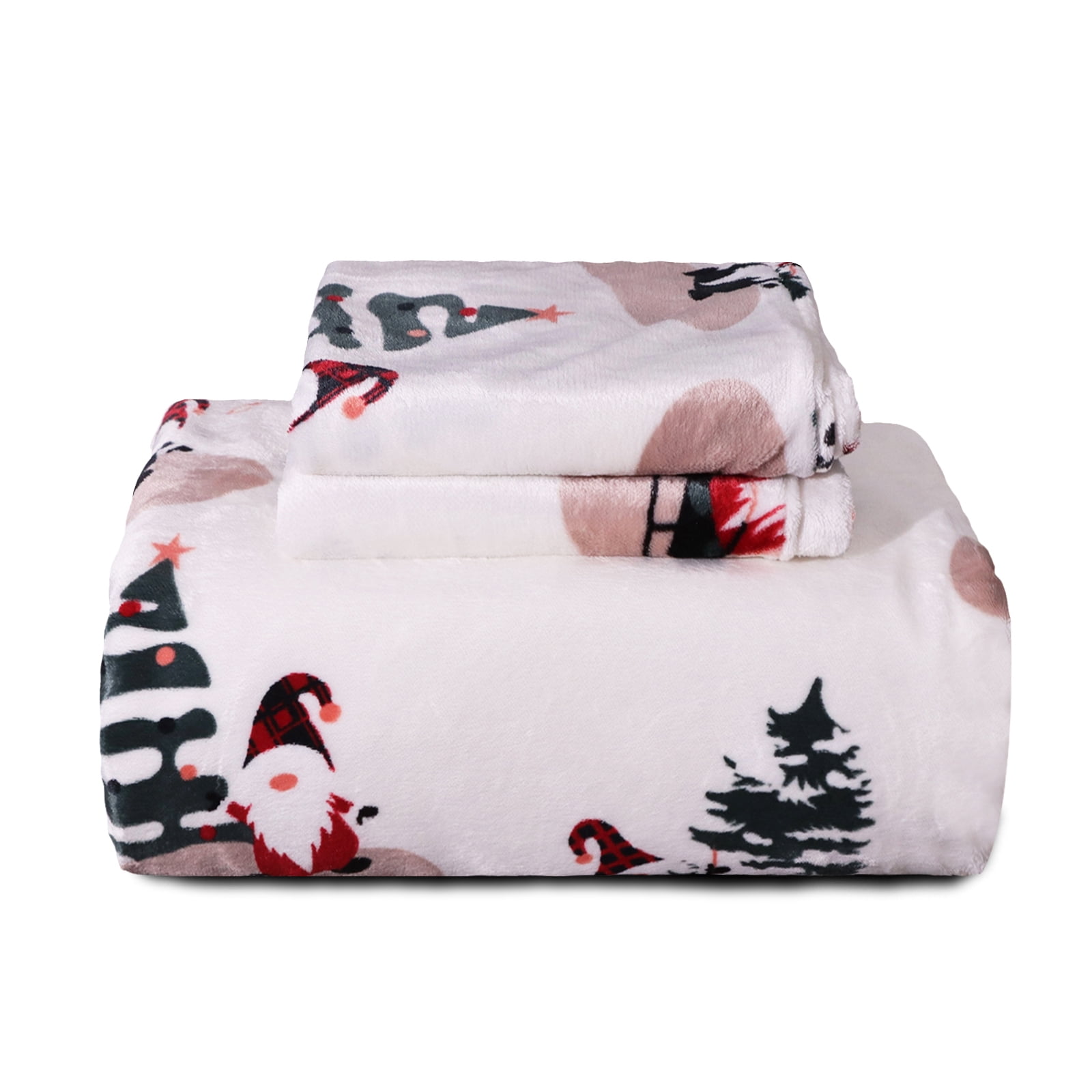 Gogreen Luxury Flannel Queen Duvet Cover Floral, Soft & Breathable 2 Pieces Queen Bedding Sets, Pattern Queen Comfy Duvet Cover, with Zipper Closure, Includes 1 x Pillowcase, 1 x Duvet Cover