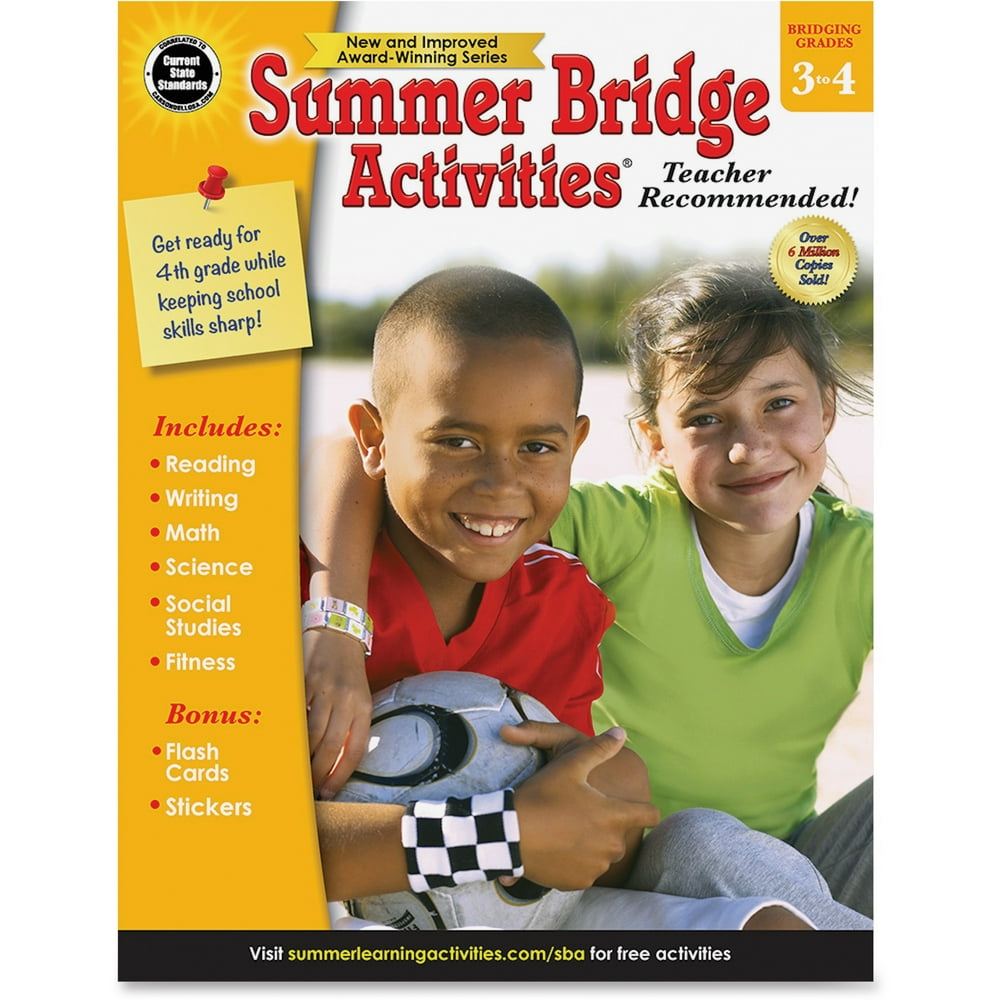 summer bridge grade 3 4 activities workbook walmartcom walmartcom