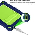 thumbnail image 5 of Fancing Case for Walmart ONN 10.4 Pro 2023 Tablet (Model:100110603),Kids Friendly Heavy Duty Shockproof Hybrid Rugged Cover Built-in Kickstand for Walmart ONN 10.4 Inch Pro 2023 Tablet(Navy/Green), 5 of 6