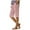 Pink, variant on Zszcpp Women'S Shorts Casual Fresh Print Cotton Geometry Faddish Knee Length Suitable Linen Loose Breathable Lounge Trousers Casual Trouser