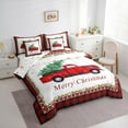 thumbnail image 3 of Castle Fairy Teens Red Truck 7-Piece Bedding Comforter Set,Geometric Lattice King Bedding Sets,Festival Xmas Ultra Soft Bed Sheets,Breathable Home Decor, 3 of 8