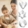 thumbnail image 6 of BNNG Stainless Steel Cookie Cutters, Cookie Cutter Set, Star Cookie Cutters, Fondant Shape Cutter, Stainless Steel 12 Piece Cookie Printing Sugar Turning Tool Cookie Baking Cookie Printing, 6 of 7