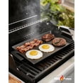 thumbnail image 3 of Carbon Steel Griddle for Gas Grill with Spatula Set, 24" x 10" Flat Top Griddle for Stove Top, Induction & Electric Cooktop, Double Burner Griddle Pan, Nonstick Cookware Griddle Insert, 3 of 15