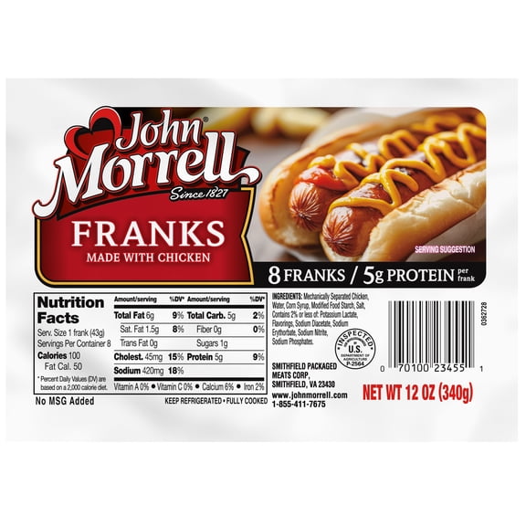 John Morrell Franks, 12 oz