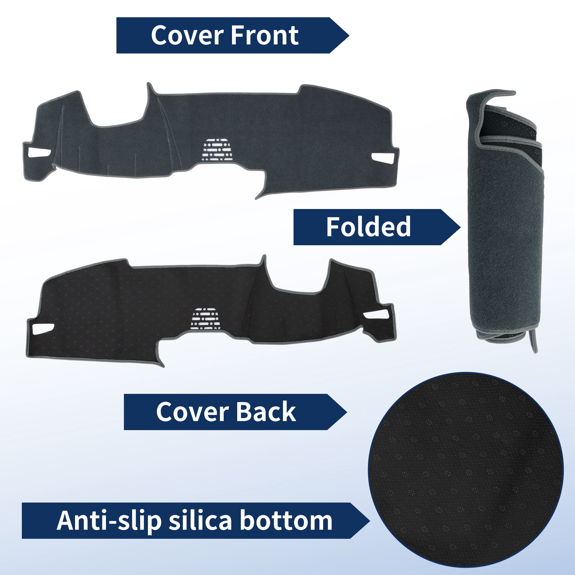 Unique Bargains Dash Cover for Honda Accord 2023-2026 With HUD Dashboard Cover Car Interior Anti-Slip/Anti Dust Polyester Gray 1 set