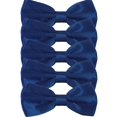 thumbnail image 1 of Mens Smooth Satin Feel Wedding Pre-Tied Blue Bow Tie Sets, 1 of 7