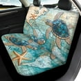 thumbnail image 3 of Pzuqiu Vintage Sea Turtle Automotive Seat Covers Car Accessories Easy to Install Washable Set Seat Protectors Universal Automotive Vehicle Seat Cover Universal Fit Most Sedans, 3 of 7