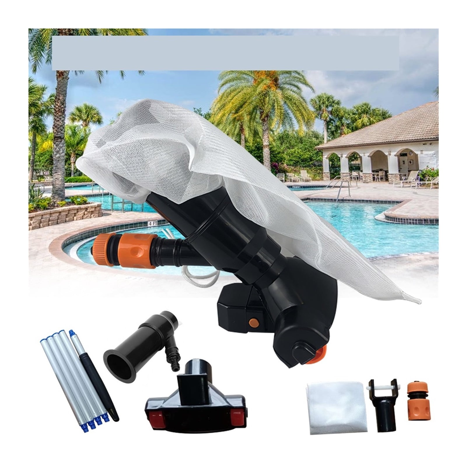 Pool Vacuum Cleaner Swimming Pool Accessories Floating Objects Cleaning Tools Suction Head Pond Fountain Spa Pool Cleaner Brush ,Great Suction Power