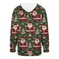 thumbnail image 5 of Chandails d'Hiver Grande Taille pour Femmes Chandails à Capuche Décontractés de Noël à Col Rond Manches Longues Vert m, 5 of 5