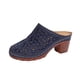 thumbnail image 1 of Tacones Altos de la Mujer de Moda Casual Primavera Verano Color Sólido Cerrado Dedo Del Pie Floral Bloque Tacones Bohemian Recorte Mulas, 1 of 9