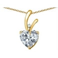 thumbnail image 2 of Star K� Heart Shape 8mm Genuine White Topaz Endless Love Pendant Necklace, 2 of 9