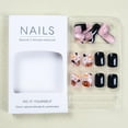 thumbnail image 4 of 24 Pcs Halloween Nails Black Press on Nails Short Square Fake Nails Cute Skull Pattern Designs Stick on Nails Nightmare Before Christmas Press on Nails Glossy Full Cover False Nails for Women Girls, 4 of 4