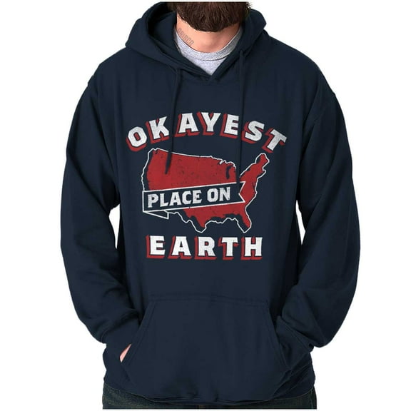 America Okayest Place on Earth Hoodie Sweatshirt Women Men Brisco Brands S