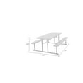 Cosco Outdoor Intellifit 6 ft. Folding Blow Mold Picnic Table, Gray