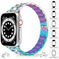 thumbnail image 5 of LGSY Apple Watch Band 38mm 40mm 41mm Series 8 7 6 5 4 3 2 1 SE Women Bling Diamond Replacement Bracelet iWatch Strap Jewelry Replacement Metal Wristband, 5 of 10