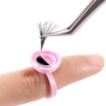 thumbnail image 4 of Anneaux de Colle 100 Pcs Gobelets de Colle Intelligents Support de Colle pour Cils Gobelet d'Éventail pour Extensions de Cils Fournitures, Rose, 4 of 6